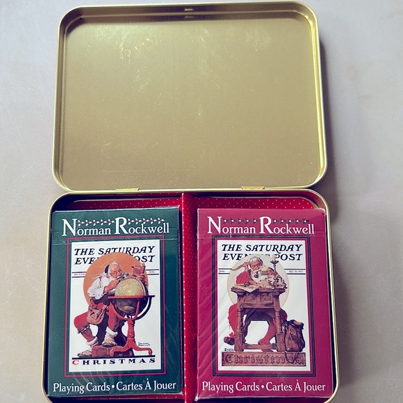 Norman Rockwell Christmas Playing Cards;
Limited Edition Tin Box - Picture 2 of 4
